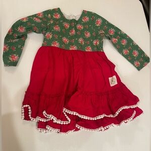 Olive Mae Girls 4T dress ruffles floral layered kidcore cottagecore prairiecore